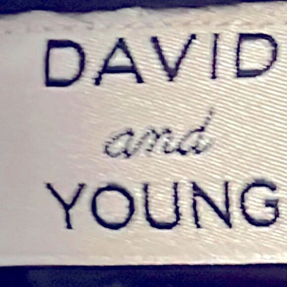 David and Young black laced back open front sweater One Size - Picture 7 of 8